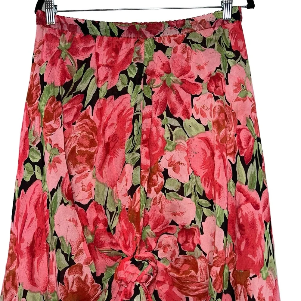 Coldwater Creek Vintage 90s Y2K Boho Reversible Floral Midi Length Skirt